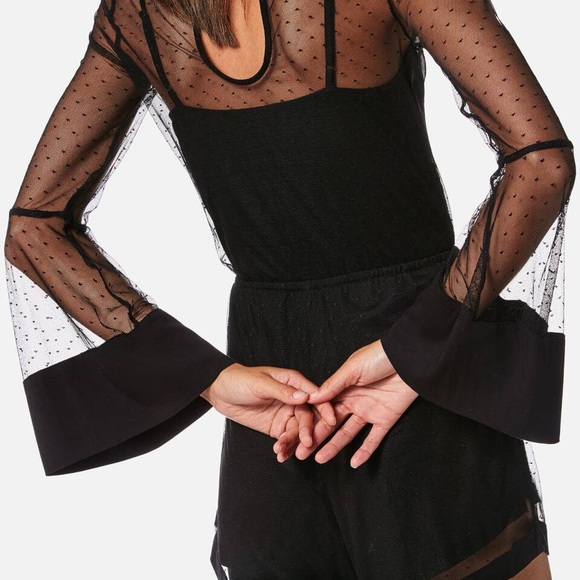 MINKPINK Women's Barroco Spotty Mesh Playsuit - Picture 4 of 9